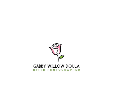 Gabby Willow Doula Birth Photographer abstract art branding creative illustrator logo ui viveklogodesign