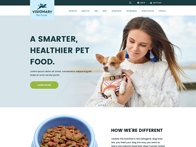 Visionary creative creative design design food illustration pet pet food visionary visionary pet food vivekwebsitedesign website design