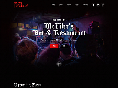Mcfilers Bar & Restaurent bar restaurent creative design illustrator mcfilers bar restaurent typography ui vivekwebsitedesign website design