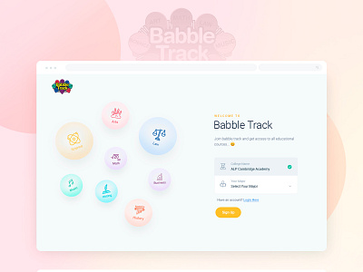 Babble Track babble track creative design illustration typography ui vivekwebsitedesign website design