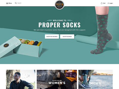 Proper Socks creative design illustrator proper socks typography ui vivekwebsitedesign website design