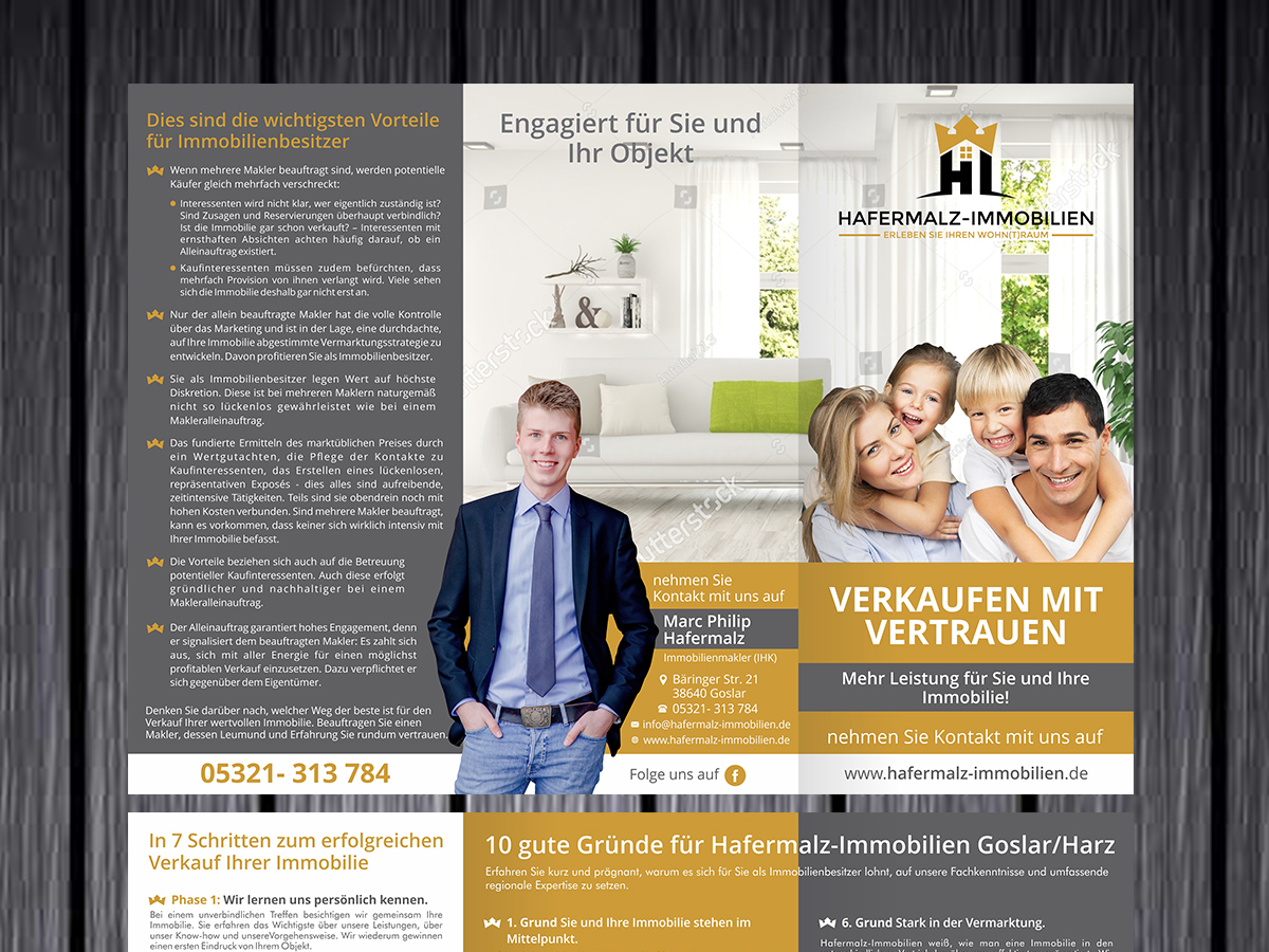 Hafermalz Immobilien brochure brochure design creative design design graphic design graphics hafermalz immobilien vivekgraphicsdesign