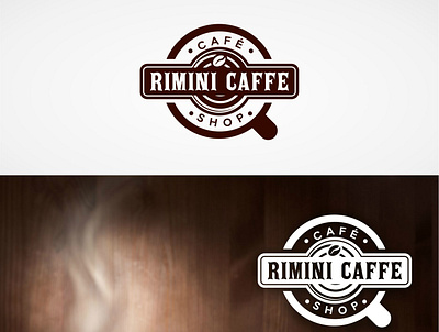 Rimini Caffe brand design brand identity branding creative creative design design logo logo design simple ui viveklogodesign