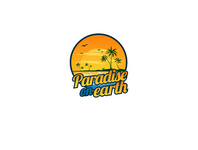 Paradise on Earth brand design brand identity branding creative design design illustration logo logo design ui viveklogodesign