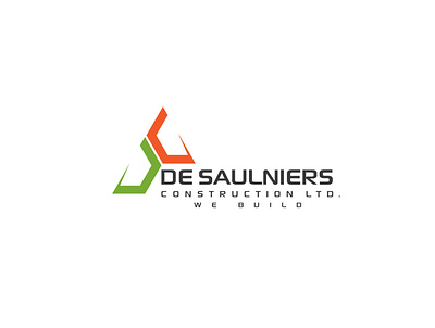 De Saulniers Construction Ltd brand design brand identity branding creative creative design illustration logo logo design ui viveklogodesign