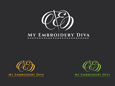 My Embroidery Diva brand design brand identity branding creative creative design illustrator logo logo design ui viveklogodesign