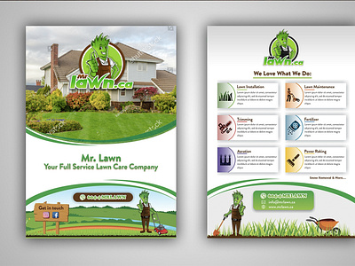 Mr Lawn creative creative design design flyer design graphic design graphics postcard postcard design ui vivekgraphicdesign