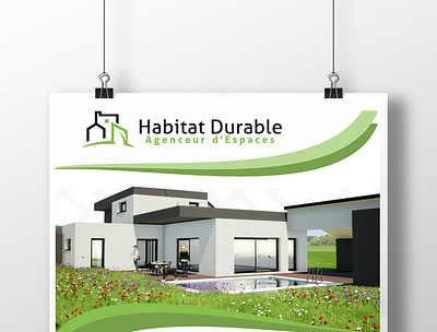 Habitat Durable Agenceur d Espaces creative creative design design flyer design graphic deisgn graphics postcard postcard design vivekgraphicdesign