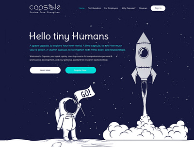 Create Capsule creative creative design illustration typography ui vivekwebsitedesign web design websites