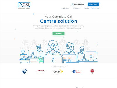 Allied Customer Solutions creative creative design design illustration typography ui vivekwebsitedesign webdesig website