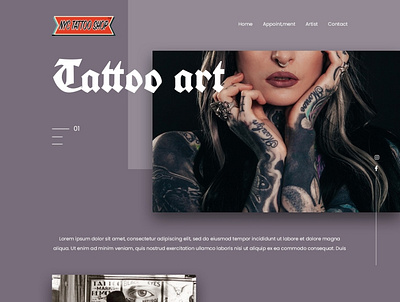 NYC Tattoo creative creative design design illustration typography ui vivekwebsitedesign website design websites