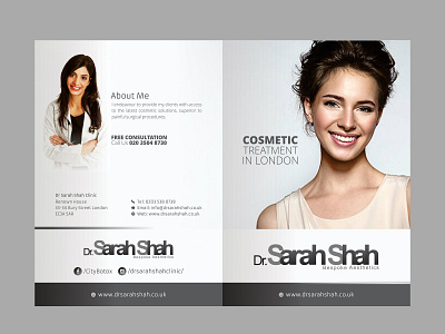 Dr Sarah Shah Clinic creative creative design design graphic design postcard design postcards vivekgraphicdesign