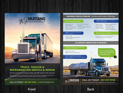 Mustang Truck Trailer creative creative design design flyer flyer design graphic design graphics postcard design vivekgraphicdesign