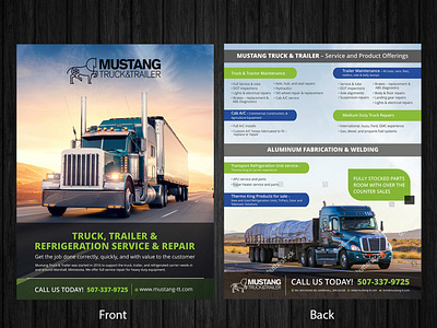 Mustang Truck Trailer creative creative design design flyer flyer design graphic design graphics postcard design vivekgraphicdesign