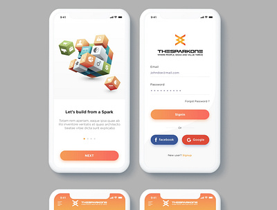 TheSparkOne app design app development creative creative design mobile app design ux vivekappdesign