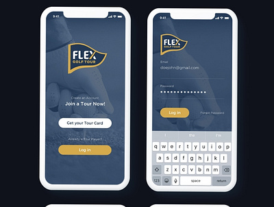 Flex Golf Tour app design creative creative design design mobile app design mobile app development mobile apps ui ux vivekappdesign