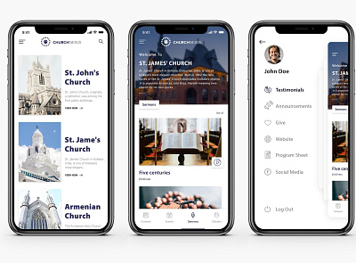 CHURCHNEXUS app development creative creative design design mobile app design mobile apps ui ux vivekappdesign