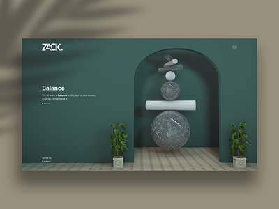 Balance 3d balance c4d design minimal ui ux web website