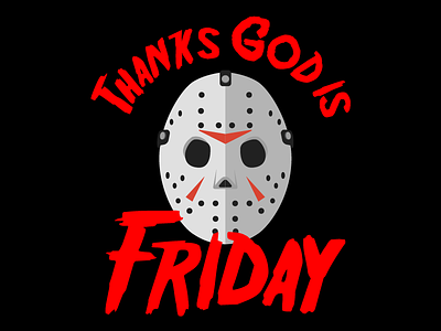 Tgif Thanks God Is Friday illustration movie thsirt typography vector