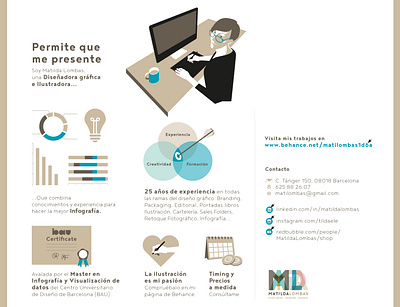 Presentation infographic about myself graphic design ilustration infographics vector