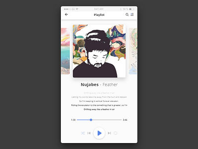 Music player UI - Daily UI Design Challenge