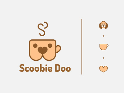 Scoobie Doo - Dog Cafe concept branding coffee mug cute dogs logo love mug ui