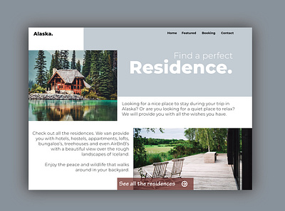 Alaska rental housing website adobe xd alaska design inspiration tryout ui ui design ux ux desgin web website