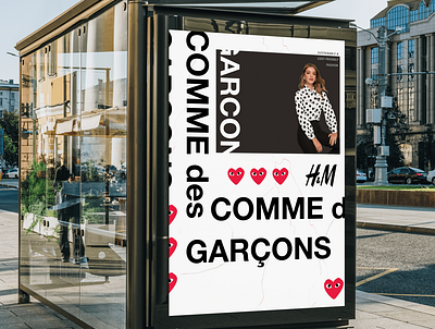 Advertisement H&M x Comme des Garçons advertising brand design branding design graphic design illustration inspiration logo ux