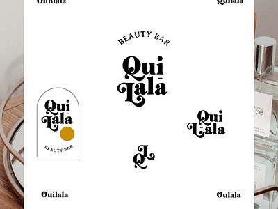 Qui Lala Beauty Bar beauty product beauty salon branding identity identitydesign logo logodesign logomark spa typography