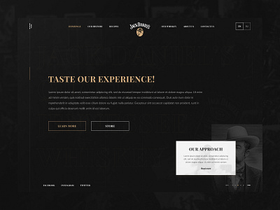 Whiskey website design - homepage