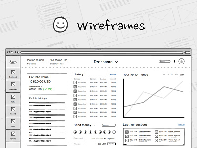 Website wireframe design