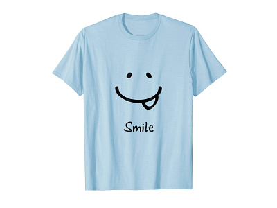 Smile Be Happy T-shirt Funny Smiley Face, Happiness Tee amazon apparel baby blue cheerful clothing clothing brand fun funny happiness happy madebybono minimal outline shirt simple smile smiley smiley face t shirt tshirt