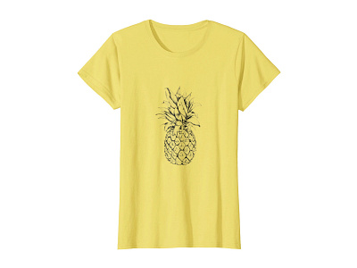 Pineapple Retro Style Hipster Tee amazon apparel clothing fashion brand hipster illustration madebybono outfit outfits pineapple retro sketch style stylish t shirt tshirt vintage women women fashion yellow