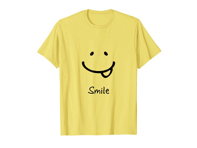 Smile Be Happy T-shirt Funny Smiley Face, Happiness Tee amazon apparel cheerful clothing fun funny graphic tee happiness happy happy face lemon madebybono smile smiles smiley smiley face smileys t shirt tshirt yellow