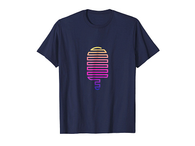 Linear Ice Cream T-shirt amazon apparel clothing clothing brand colorful colourful ice cream icon illustration line line art linear madebybono navy outline stick t shirt threadless tshirt tshirt design