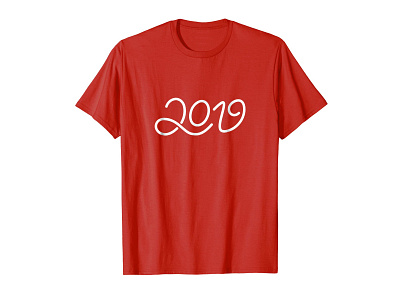 Happy New Year 2019 T-shirt LOV T-shirt