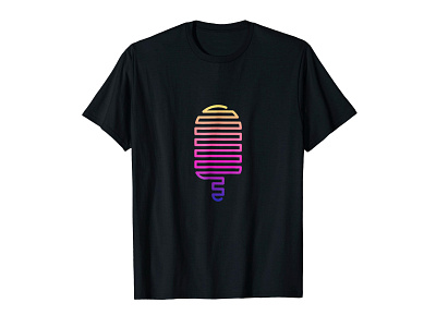 Ice Cream Lover T-shirt apparel black clothing colorful ice cream iconic illustration linear lineart madebybono minimal one line outline popsicle simple stick t shirt threadless tshirt tshirt design