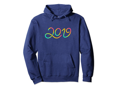 Happy New Year 2019 T-shirt LOV T-shirt 2019 amazon apparel clothing clothing brand colorful hand lettered hand lettering happy new year lettering love lovers madebybono neon new year new year 2019 outline threadless type typography