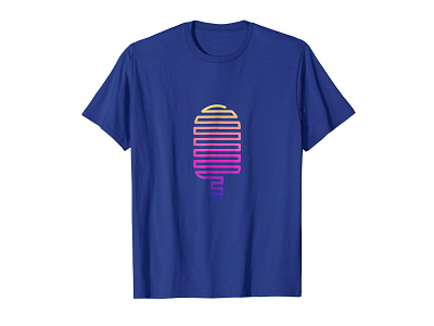 Linear Ice Cream T-shirt amazon apparel blue clothing clothing brand colorful ice cream icon illustration line line art linear lineart madebybono outline popsicle stick t shirt threadless tshirt