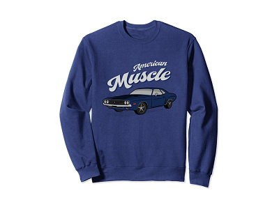 American Muscle Car 60s 70s Vintage Sweatshirt