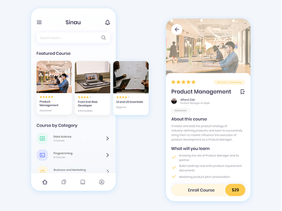 Sinau Online Course - Mobile App