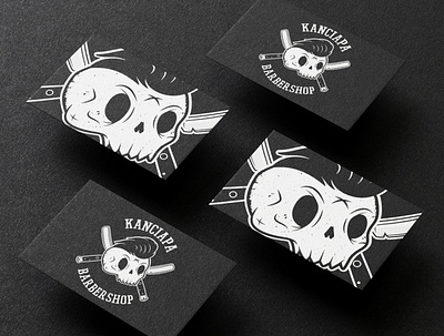 Barbershop Logo barber barbershop beard brand identity branding business graphicdesign hair hipster illustrator logo oldschool photoshop razor skull