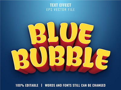 Editable text effect - Cartoon style 3d text effect