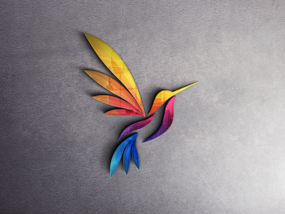Bird - Glass logo mockup