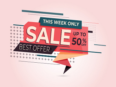 Colorful sale banner for your business
