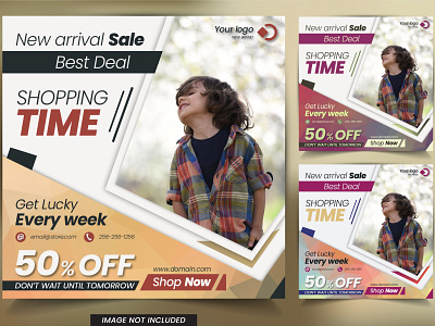 Discount banner template for web and social