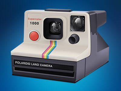 Polaroid Supercolor 1000 icon photo polaroid rainbow vintage
