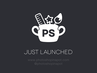 Photoshop in a Pot blog brand logo photoshop pot