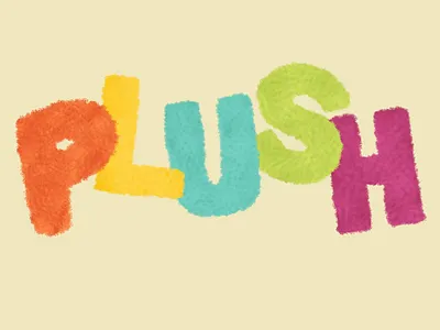 Plush custom type custom typography hand lettering ipad lettering procreate textured typography