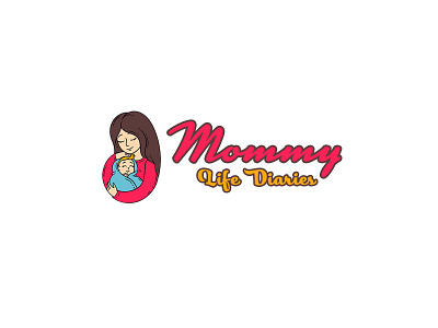 Mommy's Logo adobe child creative design dairy family flat design illustraion india life logodesign love mom mother photoshop